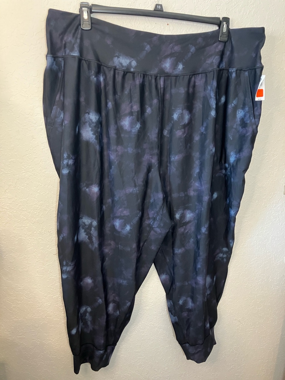 Old Navy Black Tie-Dye Harem Track Joggers